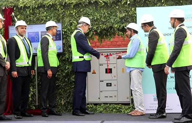 From Second Left - SAIF DHORAJIWALA, Co-Founder, Managing Director of Fourth Partner Energy; Vivek Subramanium, Founder Partner and Executive Director, Fourth Partner Energy; Secretary John Kerry ,United States ex-Secretary of State and Prof. M. Jagadesh Kumar, Vice Chancellor – JNU, New Delhi.