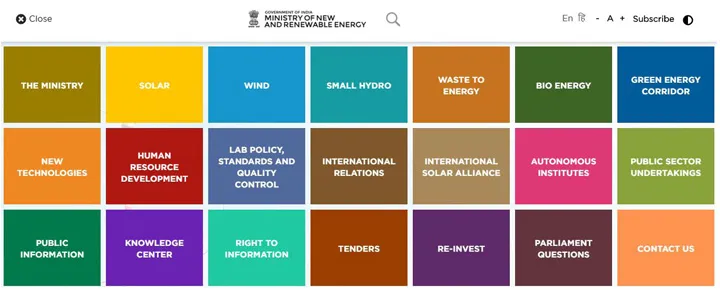 The New MNRE Website Menu. Will There Be A New Approach Too?
