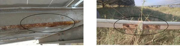 Figs. Corroded GI structure and Joint strips