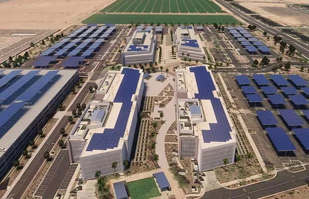 rooftop and parking garage solar array system