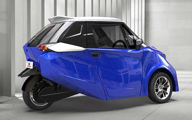 strom r3 blue electric car