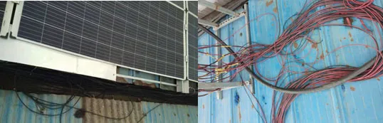 Poor cable installation