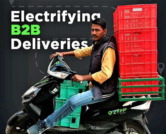 delivery through Zypp EV 2 wheelers