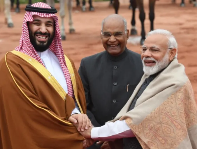 MBS and PM Modi During a State Visit To India