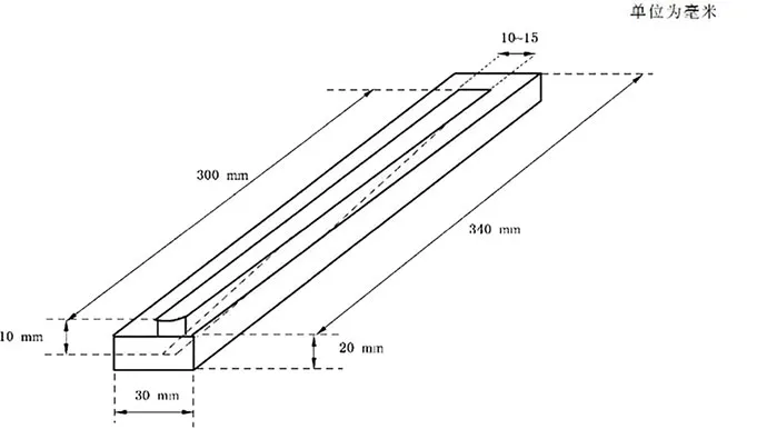 Fig. 2 Experimental Mold of Curing Depth