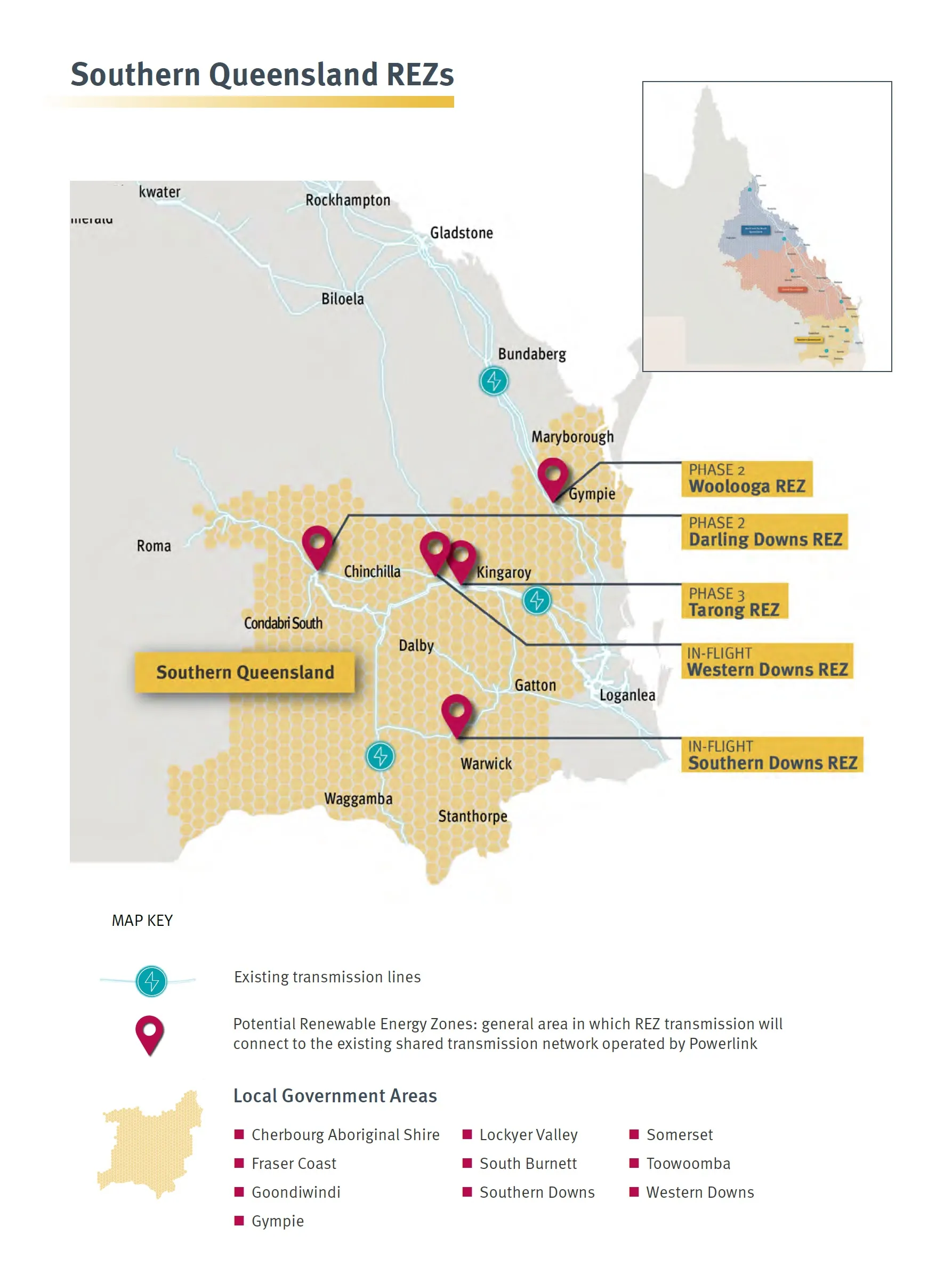 Southern Queensland region REZs