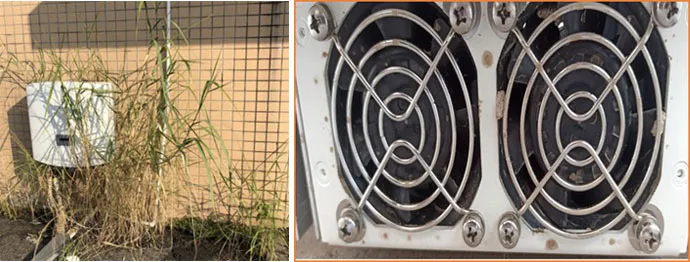 inverter cooling fan rotates