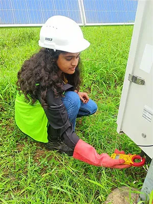 field check at apraava energy veltoor solar plant
