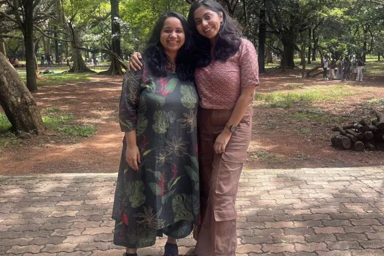 An image of Aditi Maheshwari and Navya Singh of The Green Intent.