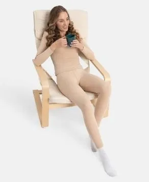 Ultra Warmth Soft Touch Microfiber Elastane Stretch Fleece Fabric Thermal Leggings with StayWarm Technology - Skin