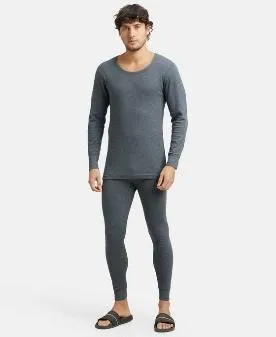 Extra Warmth Super Combed Cotton Rich Full Sleeve Thermal Set with StayWarm Technology - Charcoal Melange