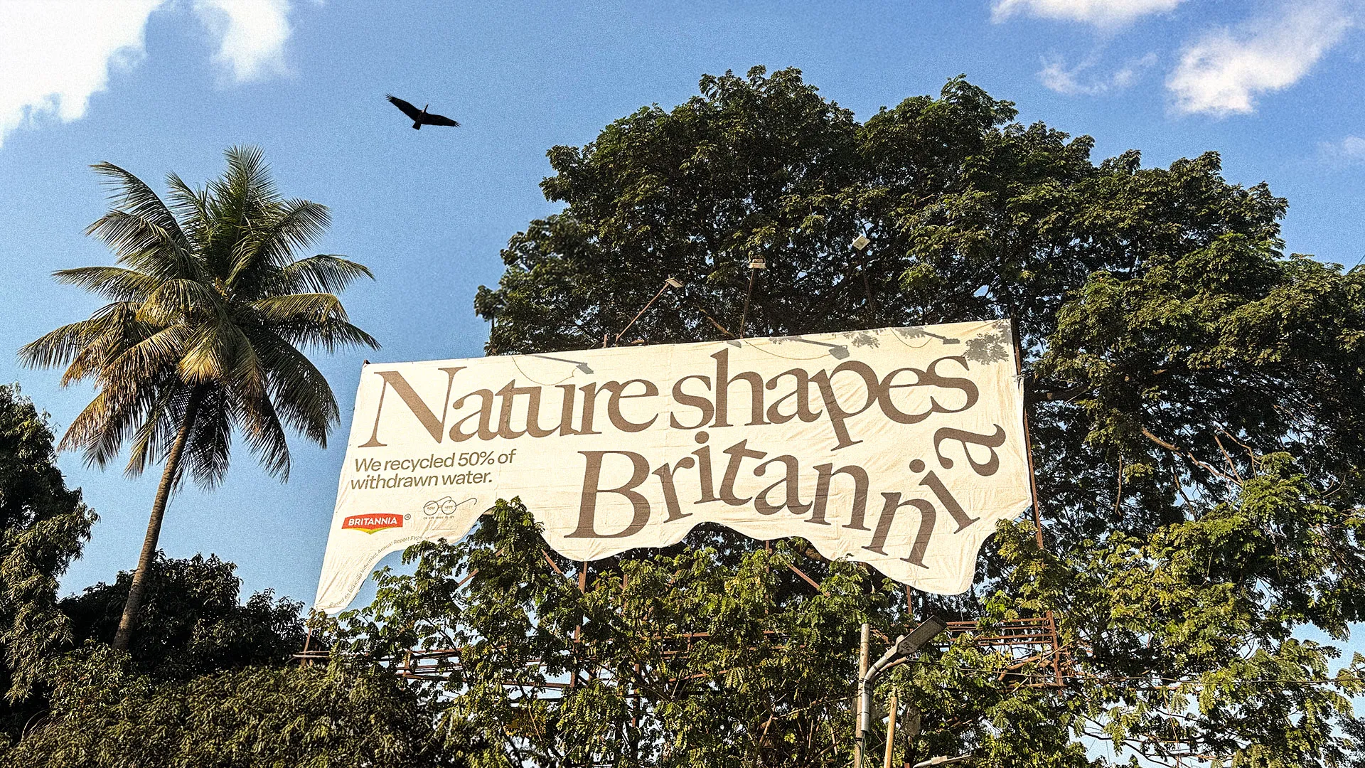 Britannia's OOH campaign shapes itself with nature