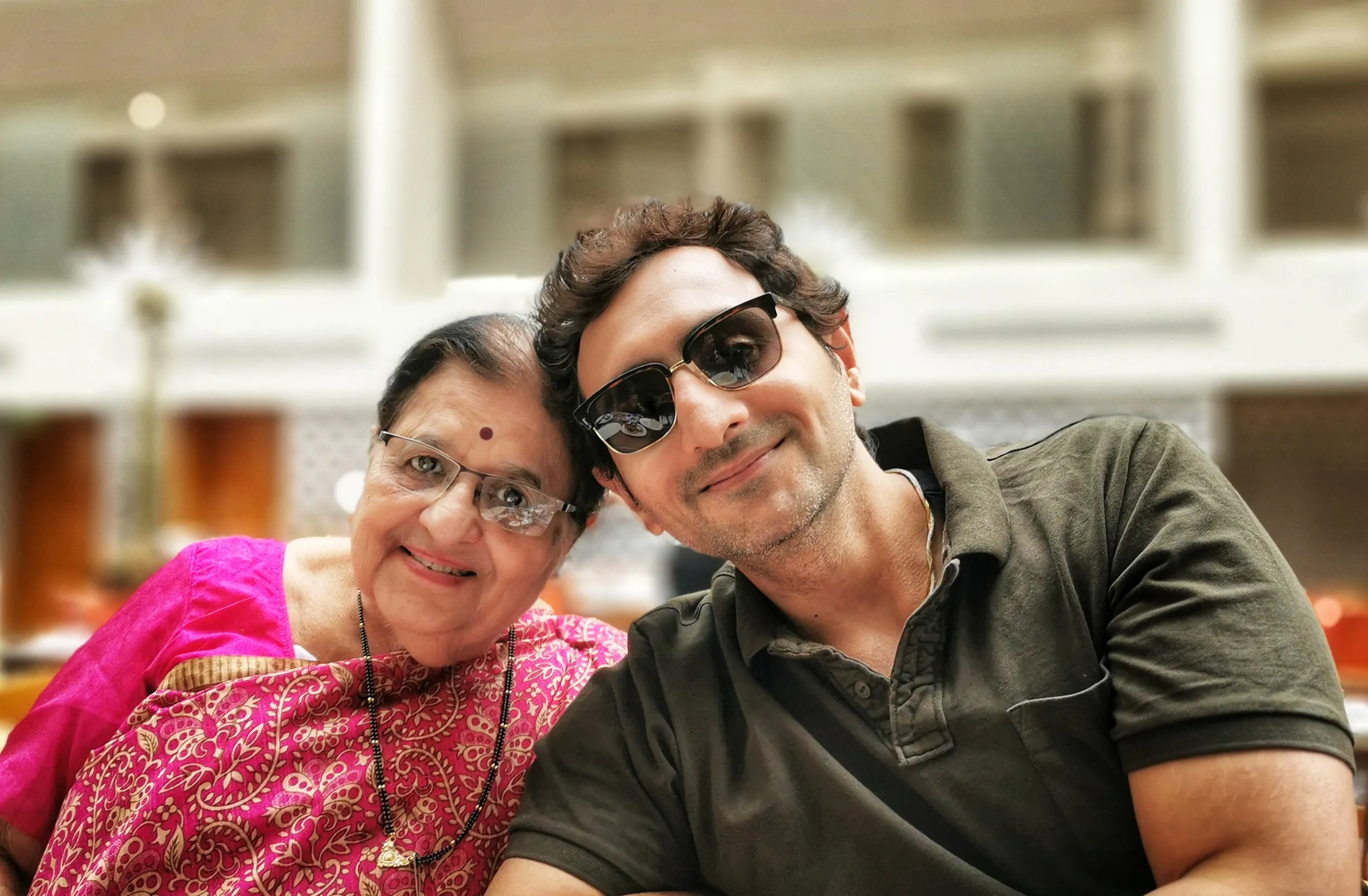 Samir Asher with his Mother
