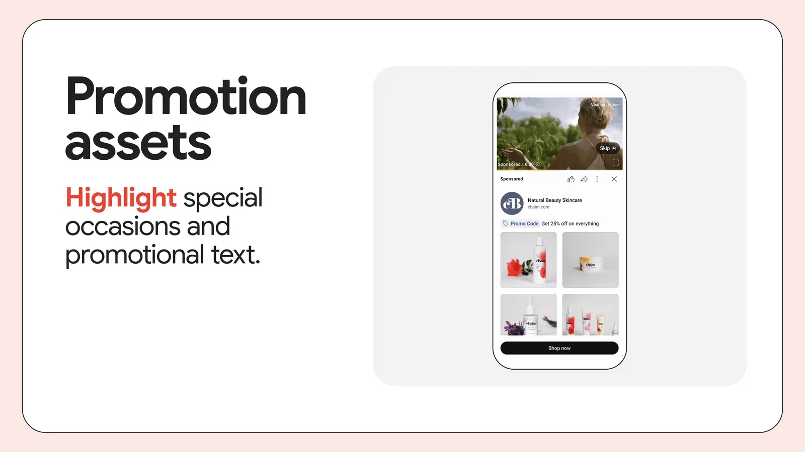 A promotion asset on YouTube showing a 25% off offer.