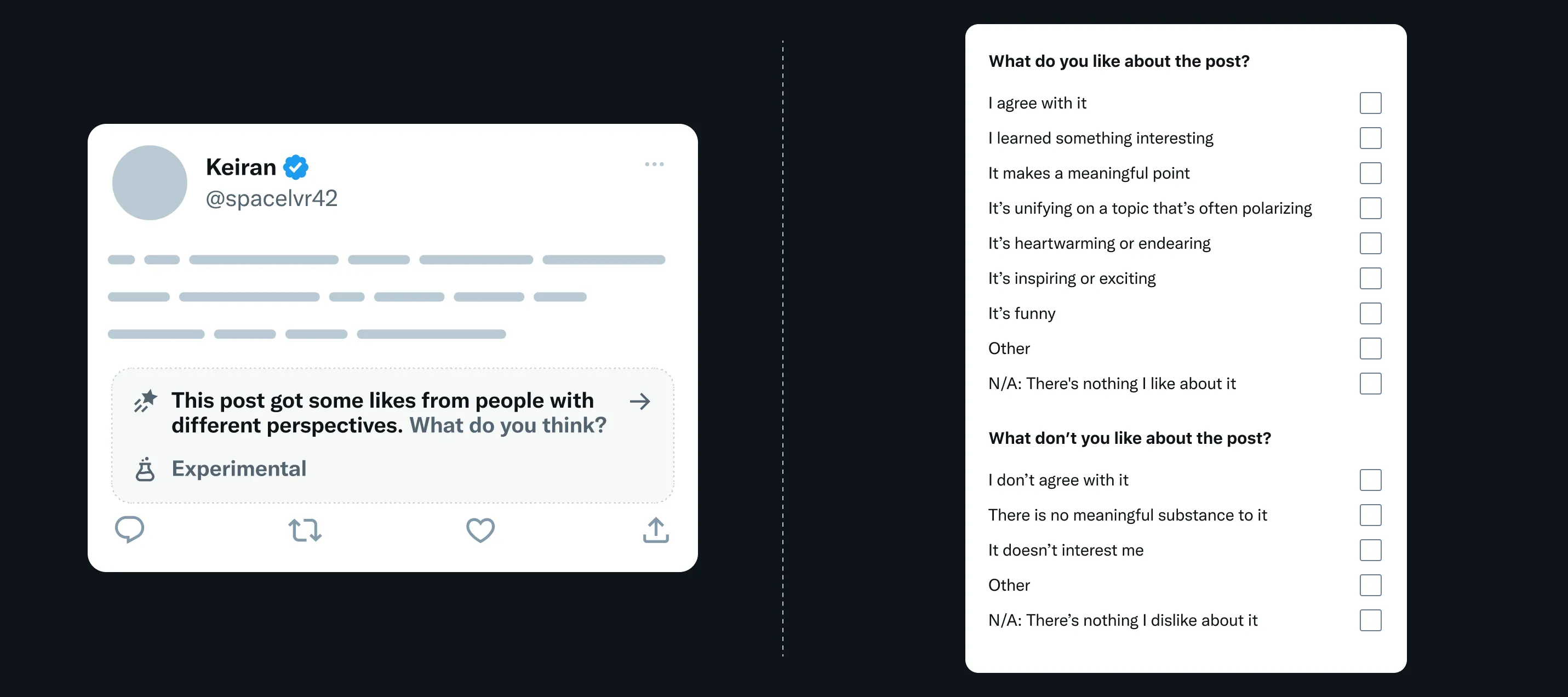 Post got some likes from people with different perspectives