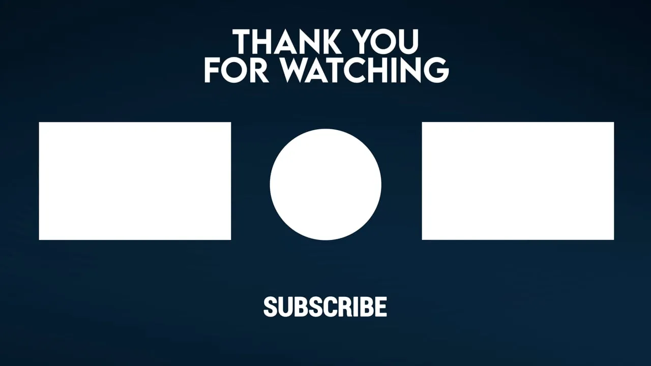 Outro, End Screen, End Card. Free Stock Video