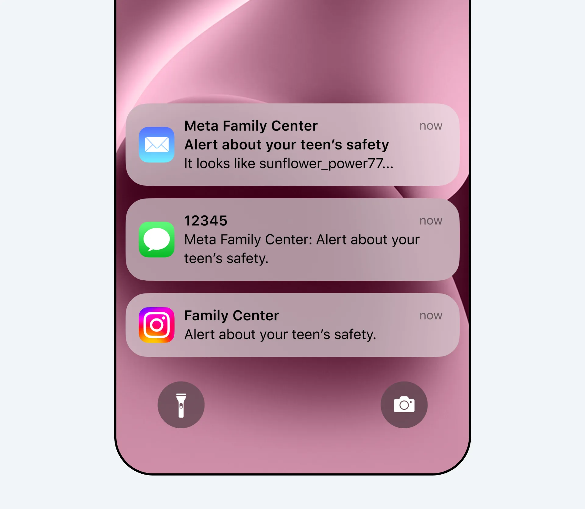 Parent notification UI