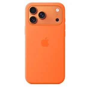 iPhone 17 Pro Max Silicone Case with MagSafe – Orange - Apple (IN)