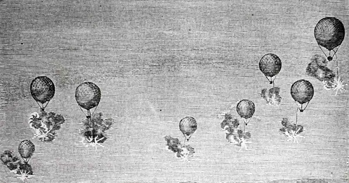 Austria attacks Venice with balloon bombs