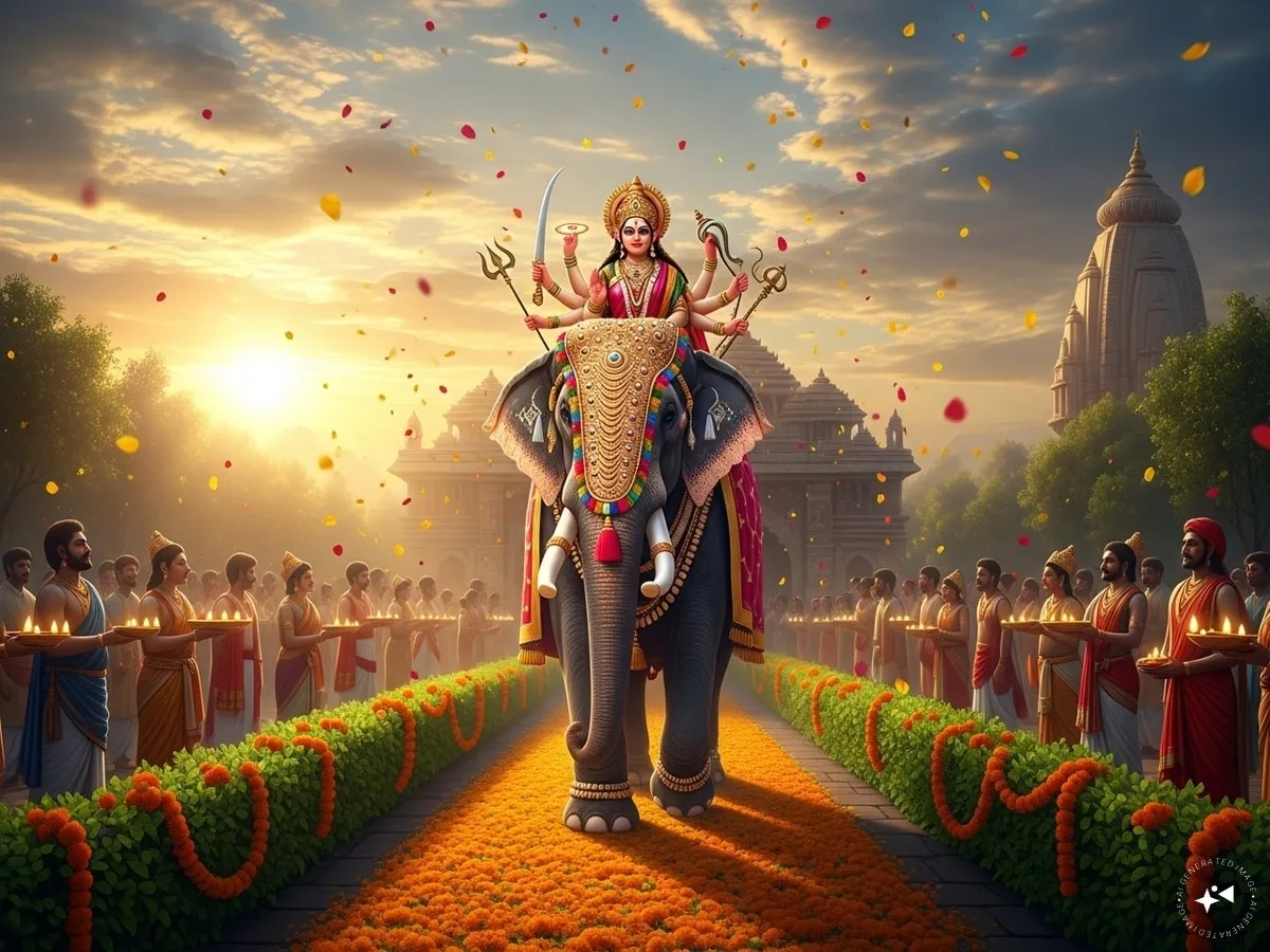 Shardiya Navratri 2025 maa durga ka aagman aur prasthan kis vahan par hai |  शारदीय नवरा​त्रि में मां दुर्गा के आगमन और प्रस्थान की सवारी - News18 हिंदी