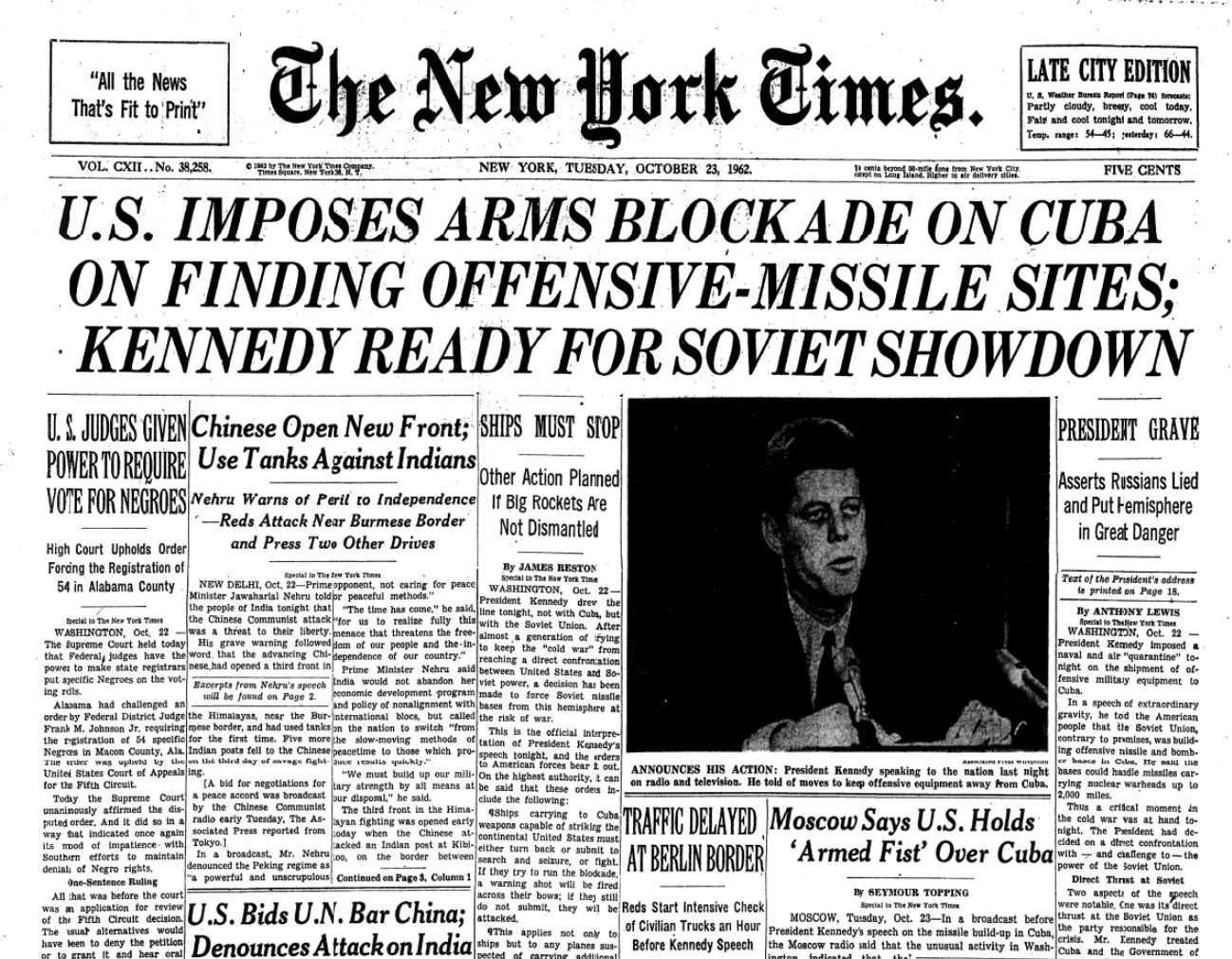 The Cuban Missile Crisis and Its Relevance Today - The New York Times