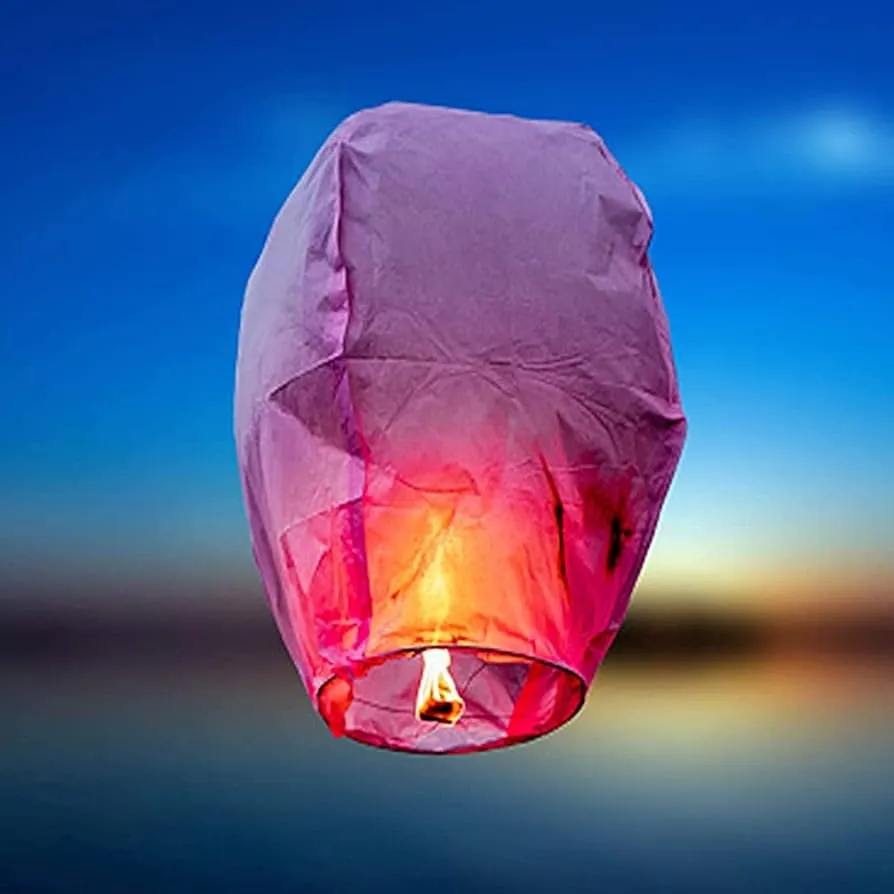 Amore Paper Sky Lantern Set of 10 (SLS01) : Amazon.in: Home & Kitchen