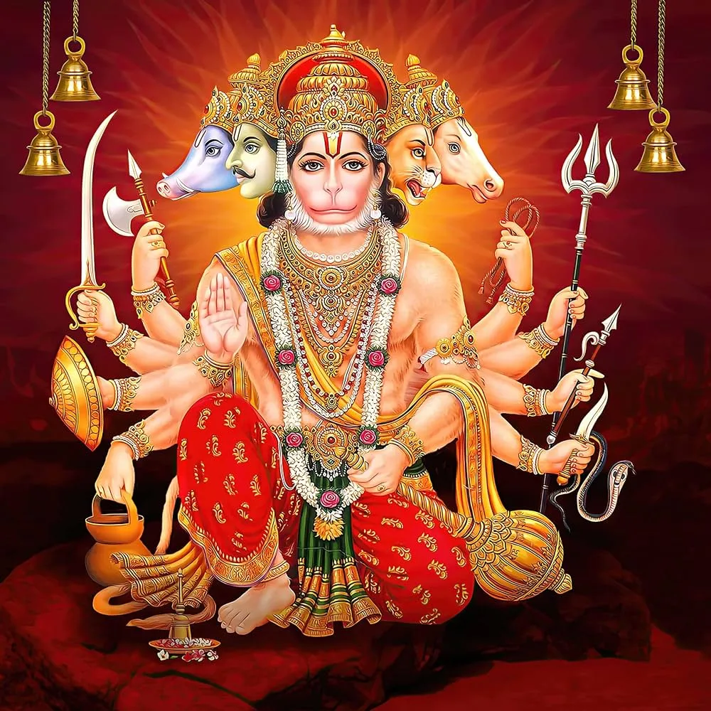 Color Solution Poster Hanuman JI Wallpaper Wall Sticker for Home Décor,  Living Room, Bedroom, Hall, Kids Room, Play Room(Self Adhesive Vinyl and ...