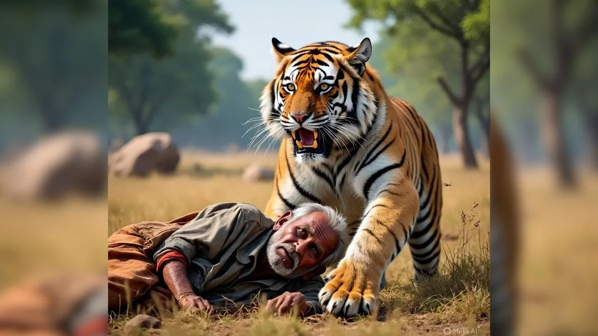 Tiger Attack: खेत में काम कर रहे किसान को जंगल में खींच ले गया बाघ, हुई  दर्दनाक मौत; रेस्क्यू करने गया वनकर्मी भी घायल - farmer killed in tiger  attack in bihar