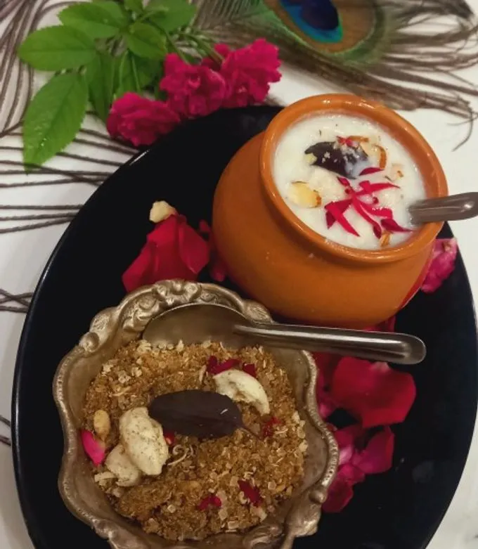 धनिया पंजीरी एवम पंचामृत (Dhaniya Panjiri Panchamrit Recipe In Hindi)  रेसिपी बनाने की विधि in Hindi by Reeta Sahu - Cookpad