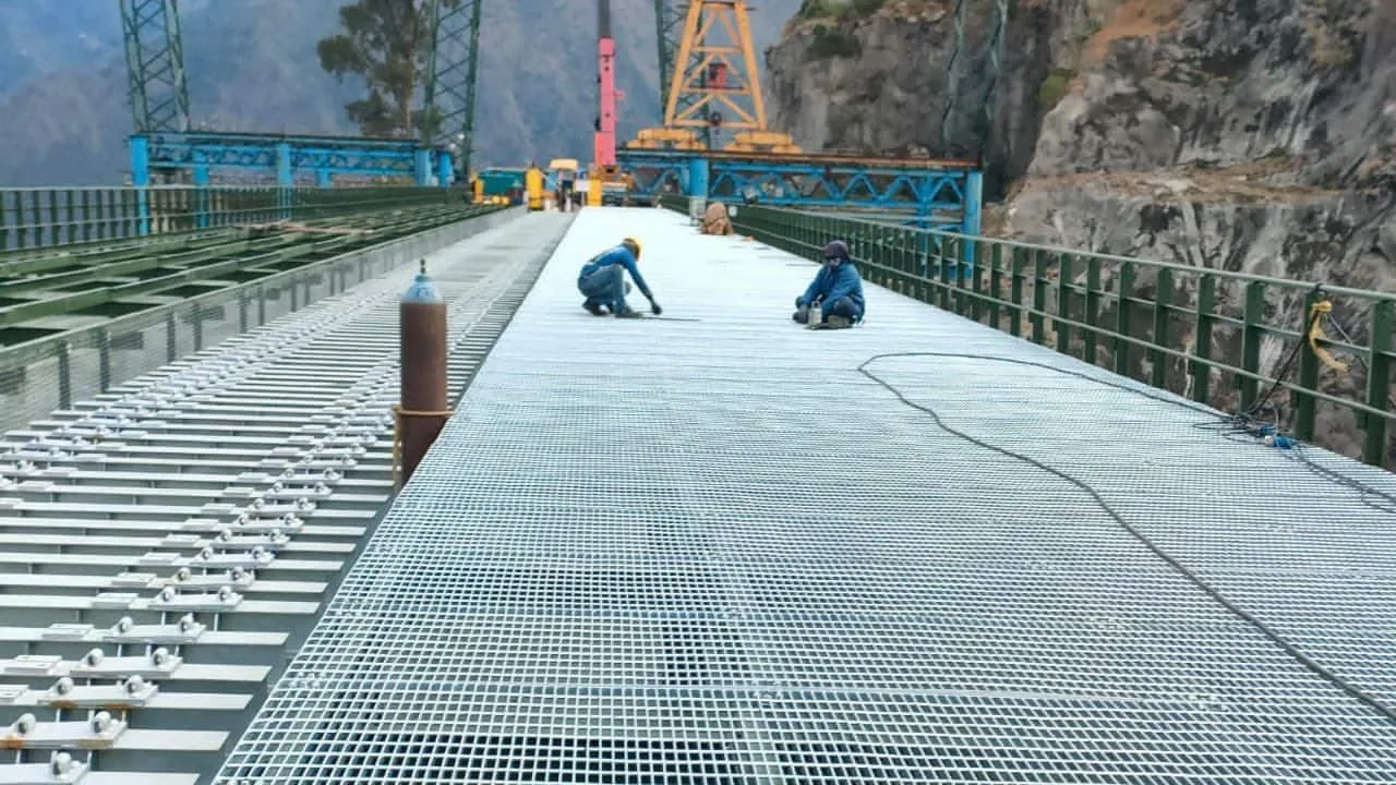 Chenab bridge: Track laying begins at the world's highest rail arch bridge