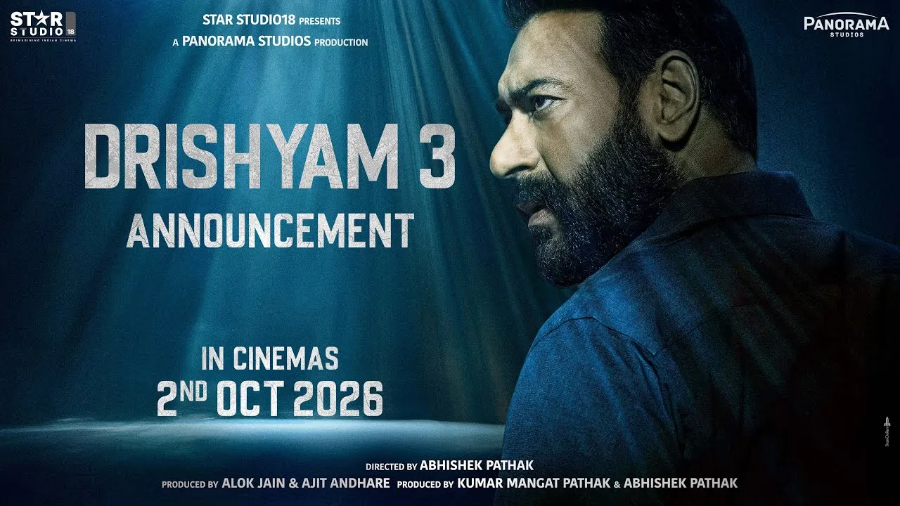 Drishyam 3 Announcement | In Cinemas 2 Oct 2026 | Ajay Devgn | Tabu |  Shriya Saran | Abhishek Pathak