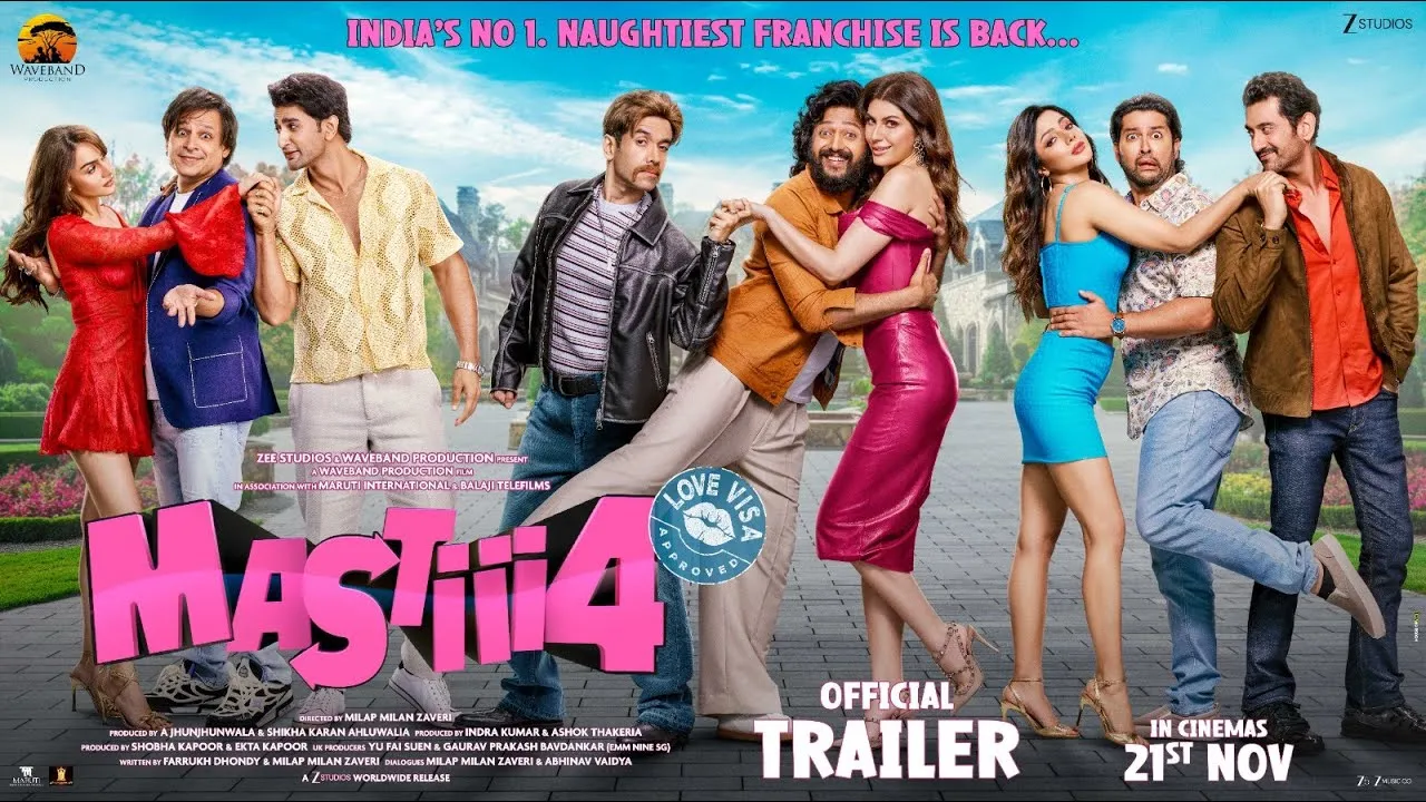 Masti 4 Official Trailer | Riteish Deshmukh | Vivek Oberoi | Aftab  Shivdasani | Comedy Returns 2025 - YouTube