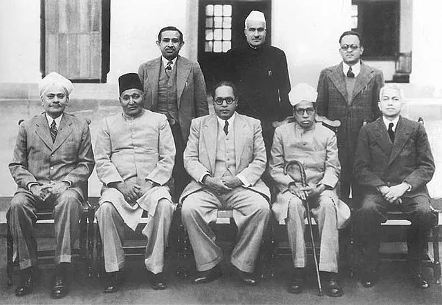File:Dr. Babasaheb Ambedkar Chairman, Drafting Committee of the Indian  Constitution with other members on Aug. 29, 1947.jpg - Wikimedia Commons