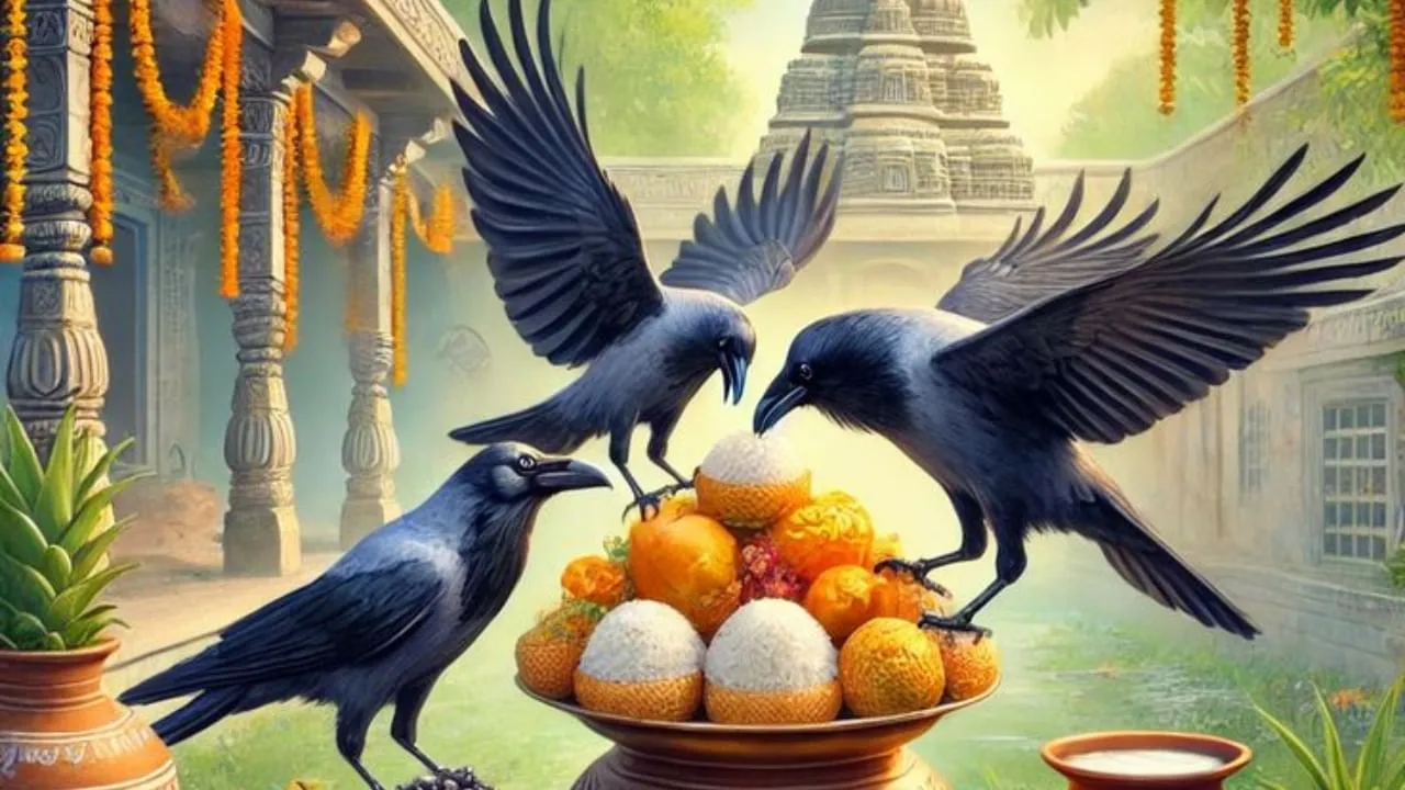 Pitru Paksha 2025: श्राद्ध में कौवे को भोजन क्यों खिलाया जाता है? जानिए  इसका महत्व | Why we feed crows in Shradh 2025 Know Benefits of feeding  crows in Pitru Paksha 2025 Dharma