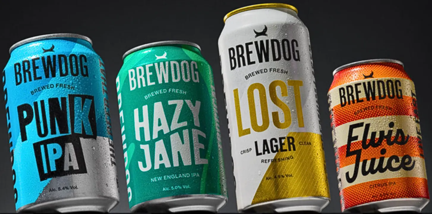 Punk IPA, Hazy Jane, Lost Lager, and Elvis Juice