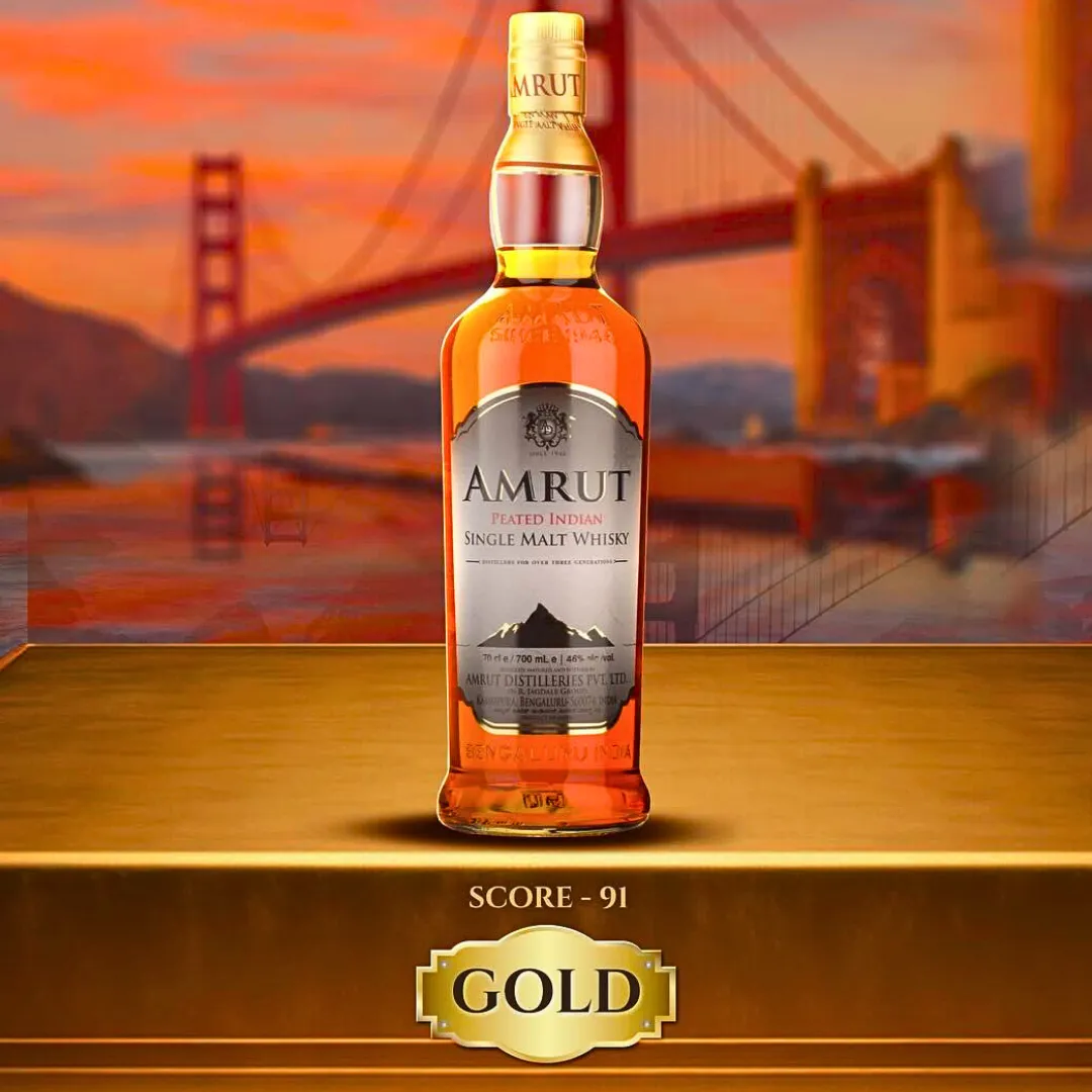 Gold for Amrut Peated Indian Single Malt