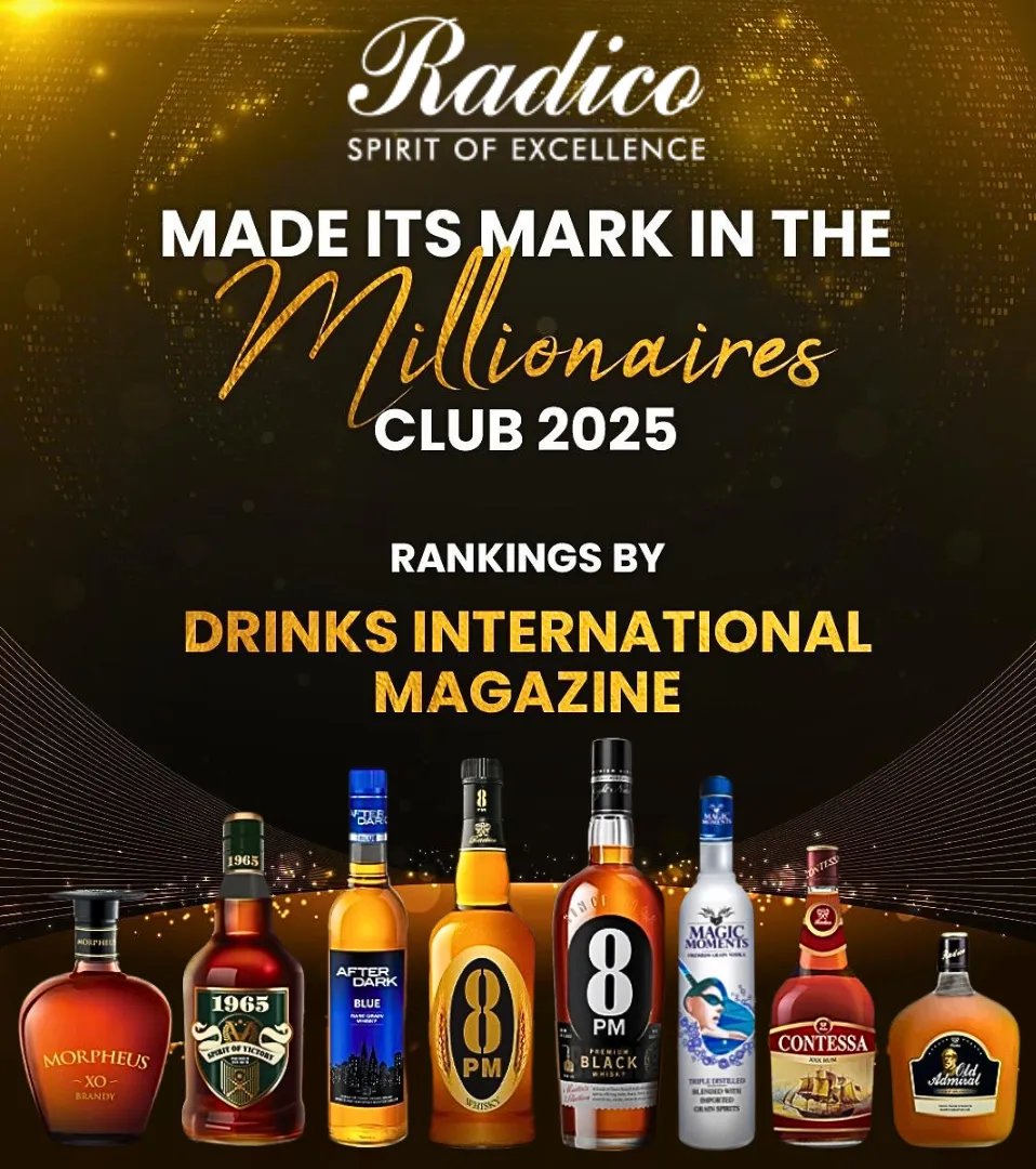 Radico Khaitan 8 brands feature in Drinks International Millionaires’ Club
