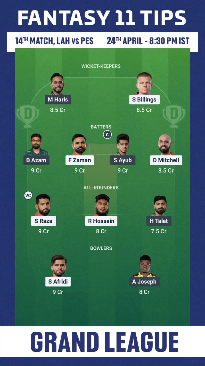 LAH vs PES Grand League