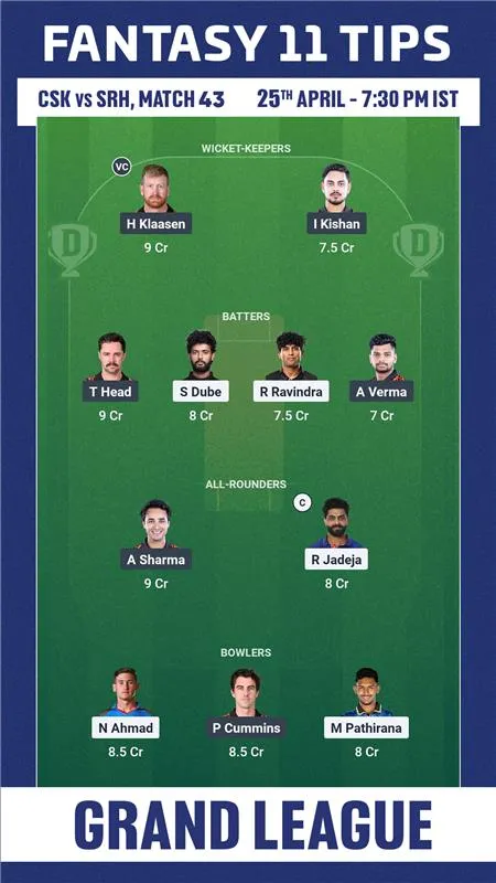 CSK vs SRH GL