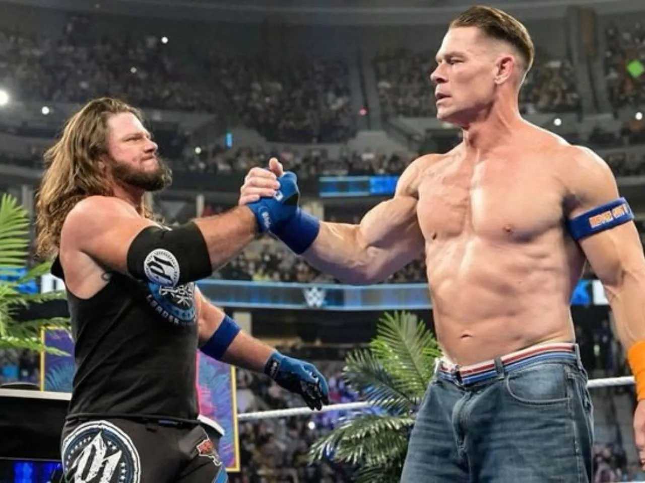 Aj Styles and John Cena