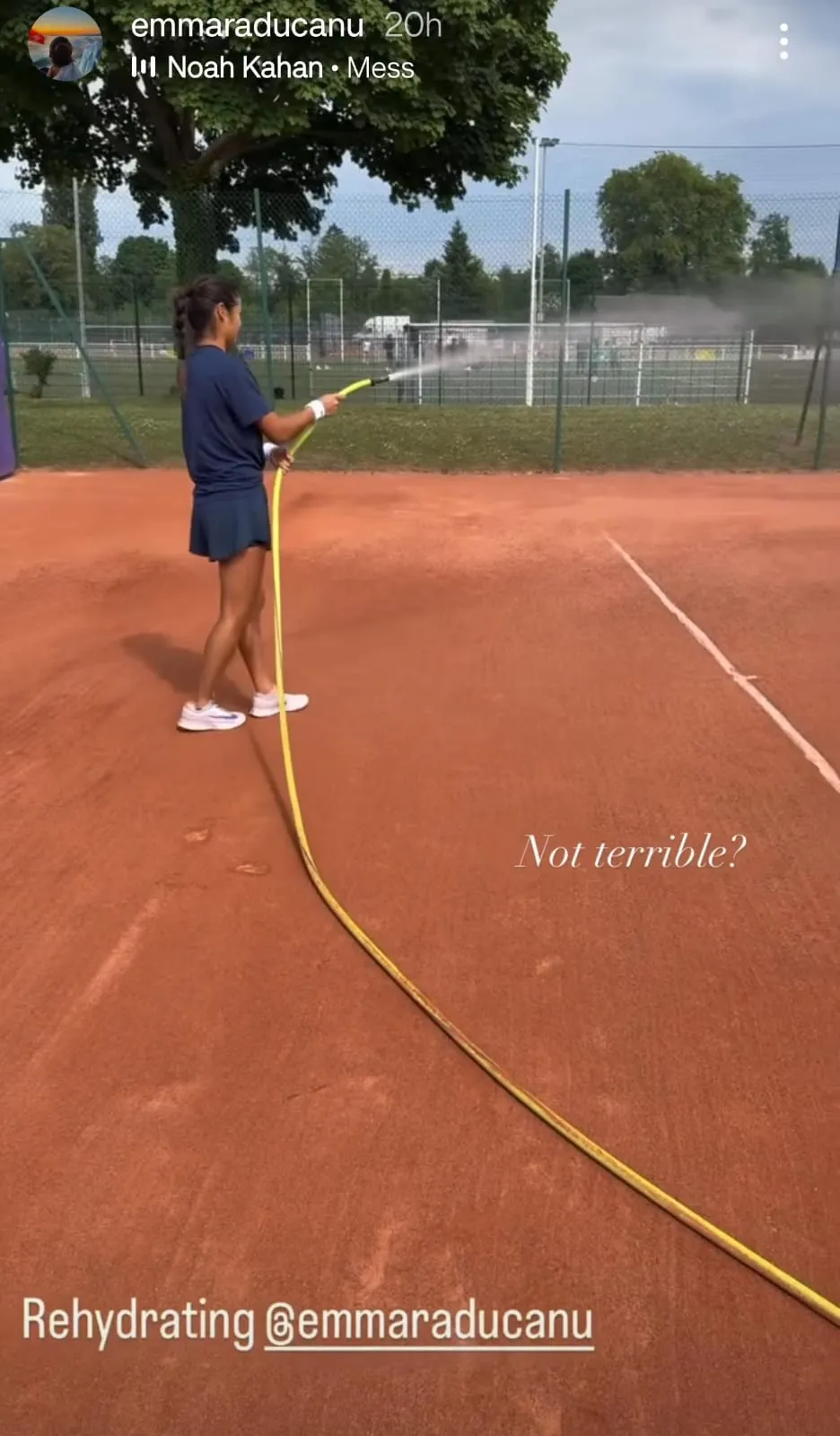 Emma Raducanu Rehydrates the Strasbourg Court Herself 