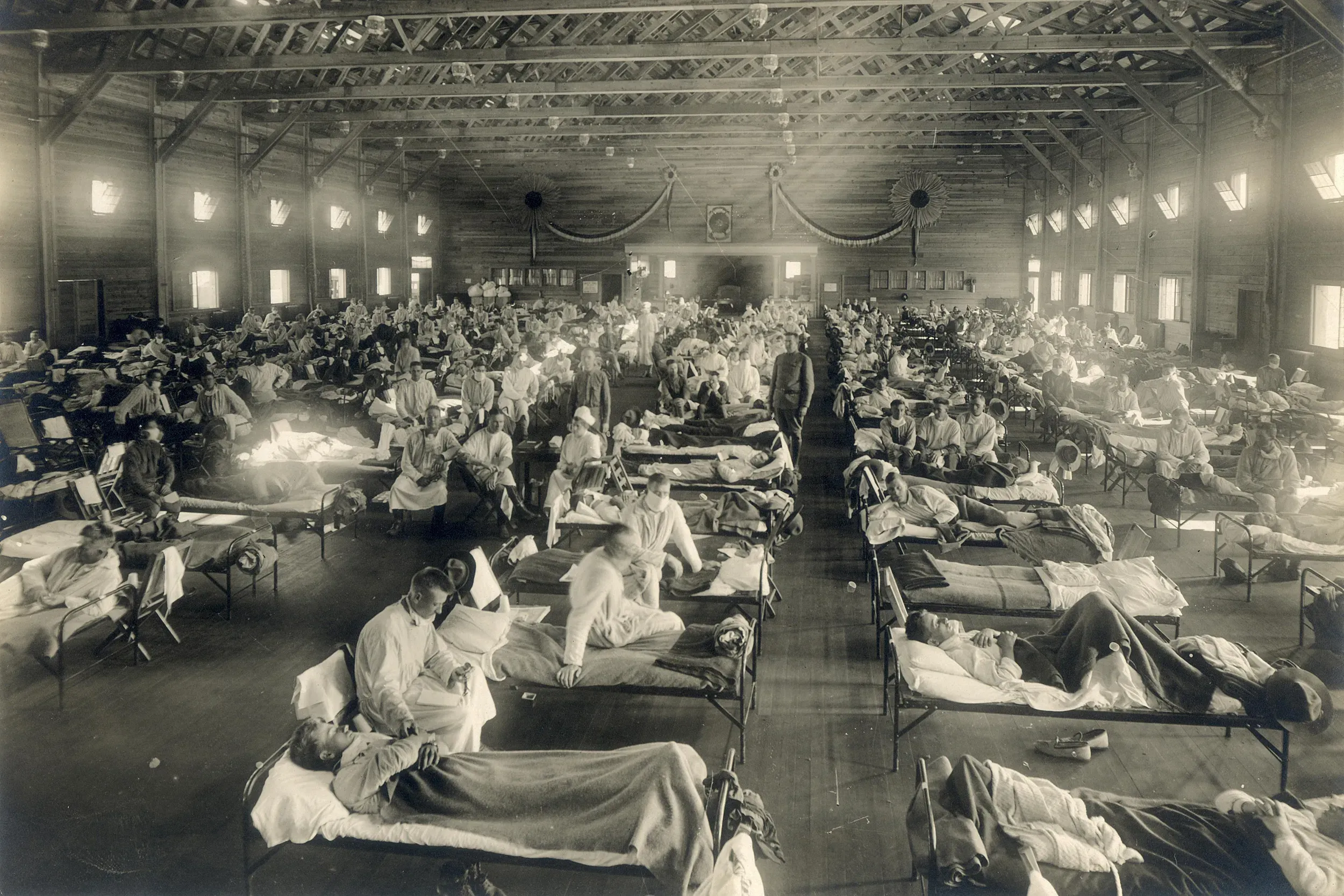 Emergency hospital during Influenza epidemic Camp, Funston, Kansas