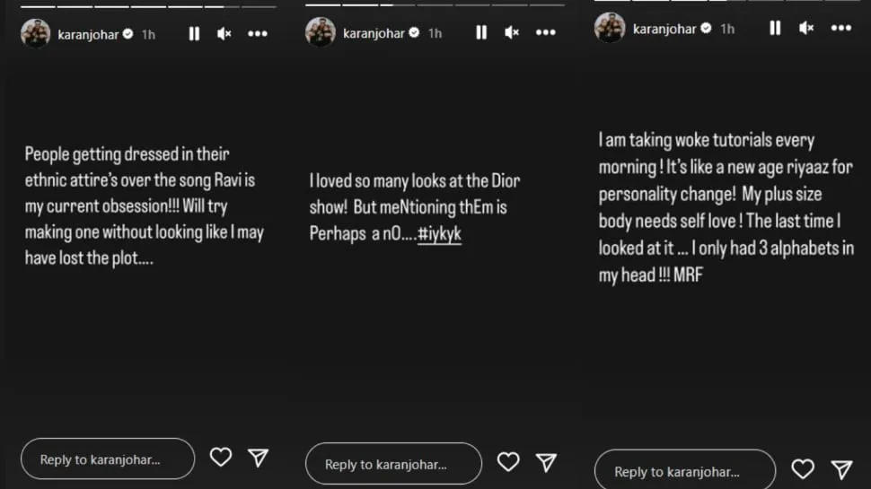 Karan Johar talked about the Christian Dior show.