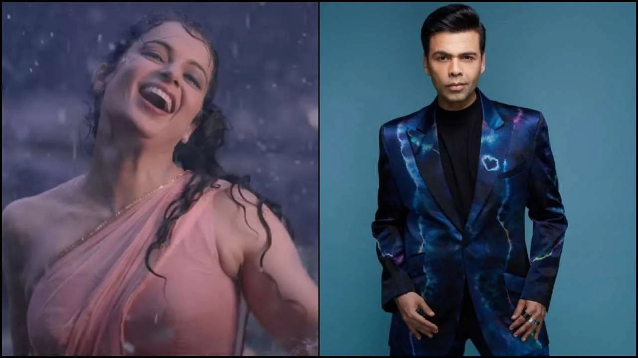 Best video so far': Kangana Ranaut mocks Karan Johar by sharing edited  version of 'Thalaivi' song 'Chali Chali'