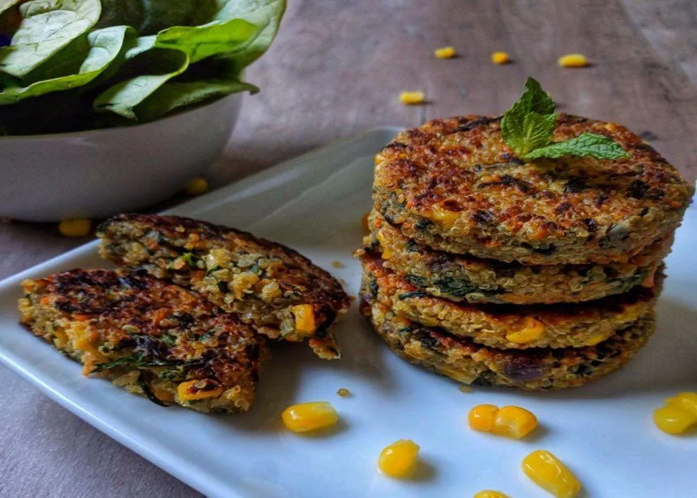 corn palak tikki
