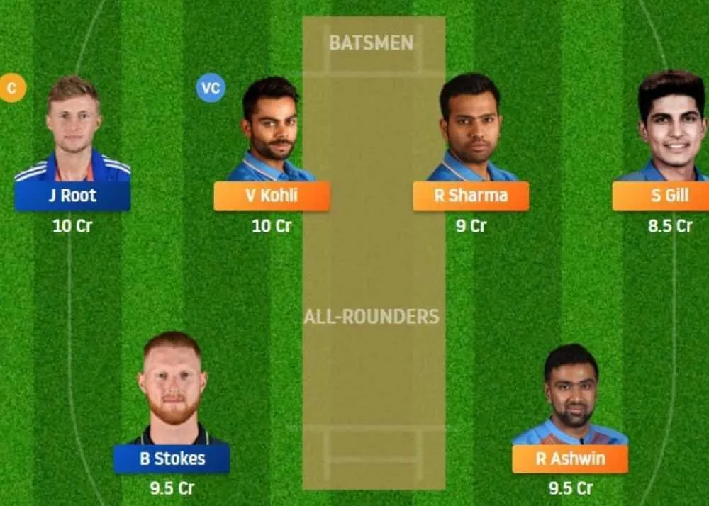 ind vs eng dream 11 prediction 