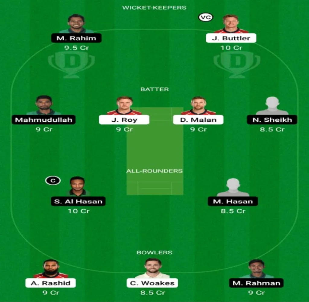 eng vs ban dream 11 team 