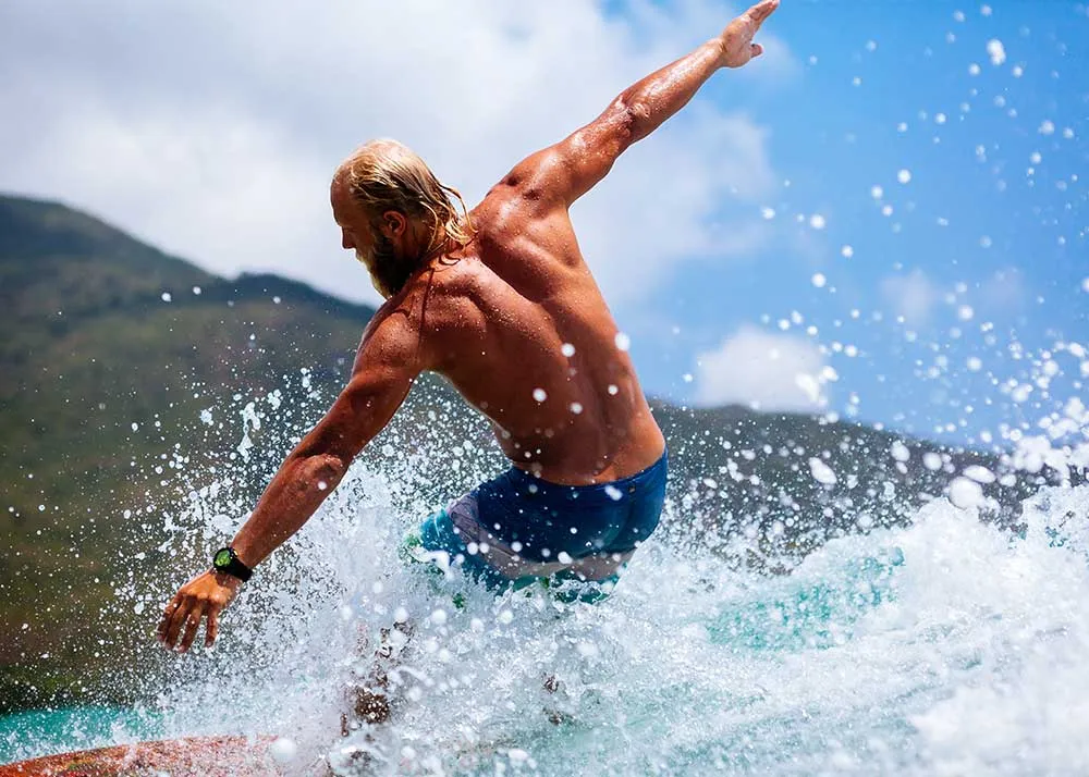 Surfing in Santa Cruz