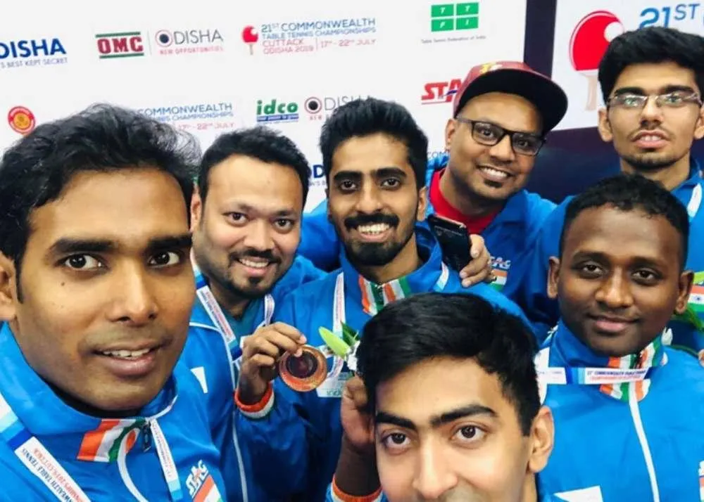 indian men table tennis team