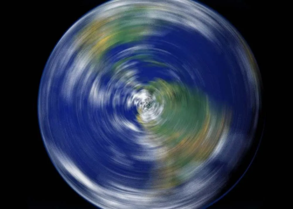 earth rotating fast